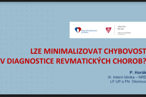 Videopřednáška: Lze minimalizovat chybovost v diagnostice revmatických chorob?